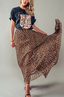 LEOPARD PRINT MAXI SKIRT