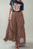 LEOPARD PRINT MAXI SKIRT