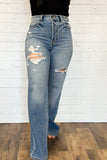 DISTRESSED SUPER HIGH RISE DAD Jeans (CELLO)