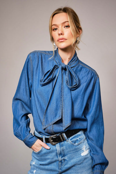 THE DENIM DUCHESS TOP
