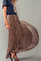 LEOPARD PRINT MAXI SKIRT