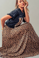 LEOPARD PRINT MAXI SKIRT