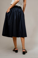 THE HARPER POPLIN MIDI SKIRT