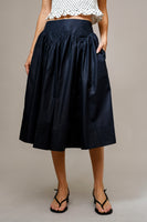 THE HARPER POPLIN MIDI SKIRT