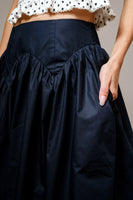 THE HARPER POPLIN MIDI SKIRT