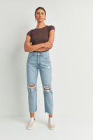 90'S CROPPED DISTRESSED STRAIGHT (JBD)
