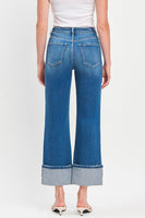 90'S VINTAGE SUPER HIGH RISE CUFFED FLARE JEANS (FLYING MONKEY