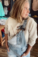 Teddy Bear Fisherman Vintage Graphic Sweatshirts (SAND)