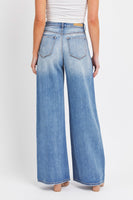 JAY HIGH RISE WIDE LEG DISTRESSED DENIM JEANS (CELLO)