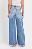 JAY HIGH RISE WIDE LEG DISTRESSED DENIM JEANS (CELLO)