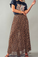 LEOPARD PRINT MAXI SKIRT