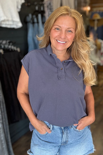 COASTAL COOL POLO TOP 🌊