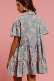 LANEY WASHED LIGHTWEIGHT TIERED SHIRT DRESS