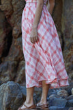 ROSEY Gingham Midi Skirt