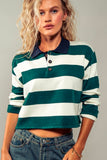 TIMELESS STRIPED LONG SLEEVE POLO