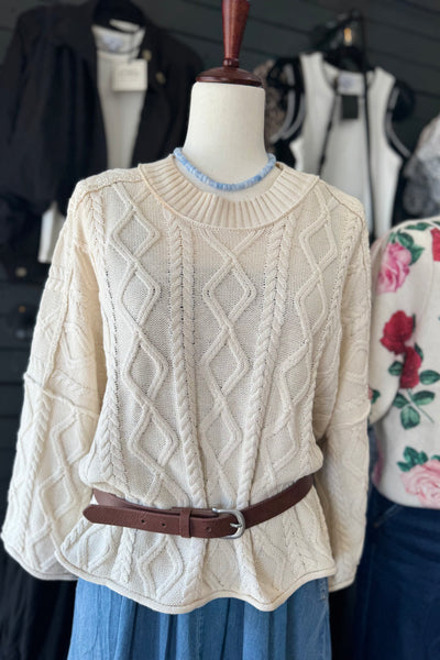 THE WILLOW COVE SWEATER (NATURAL)