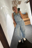Clair Barrel Overalls LIGHT WASH