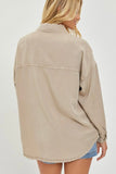 Mello Mood Oversized Button Down Tencel Top