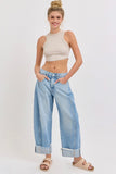 Barrel Leg Jeans with Cuff (CELLO)