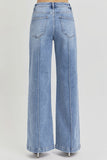 MASON HIGH WAIST WIDE LEG PINTUCK DETAILED JEANS (RISEN)