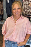 LUNA STRIPED SHORT DOLMAN SLEEVE TOP