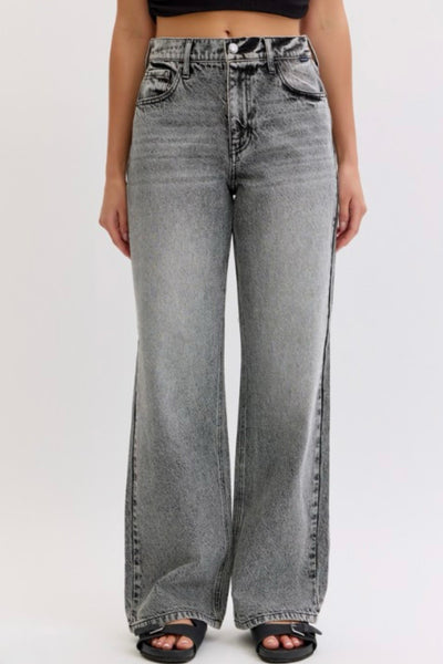 High Rise Wide Leg with Back Welt Pockets (CELLO)