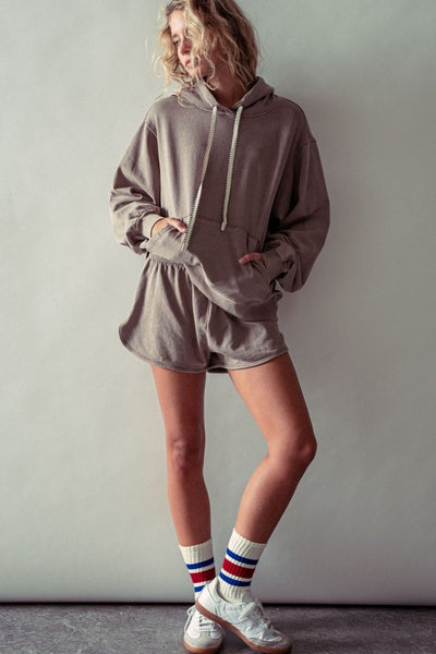 Oversized Hoodie w Vintage Washed