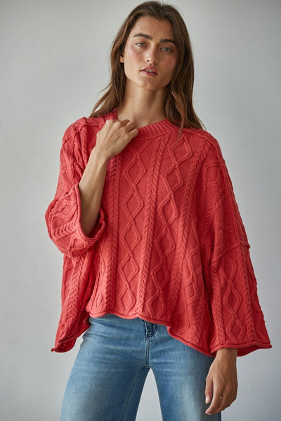 THE WILLOW COVE SWEATER (RED)